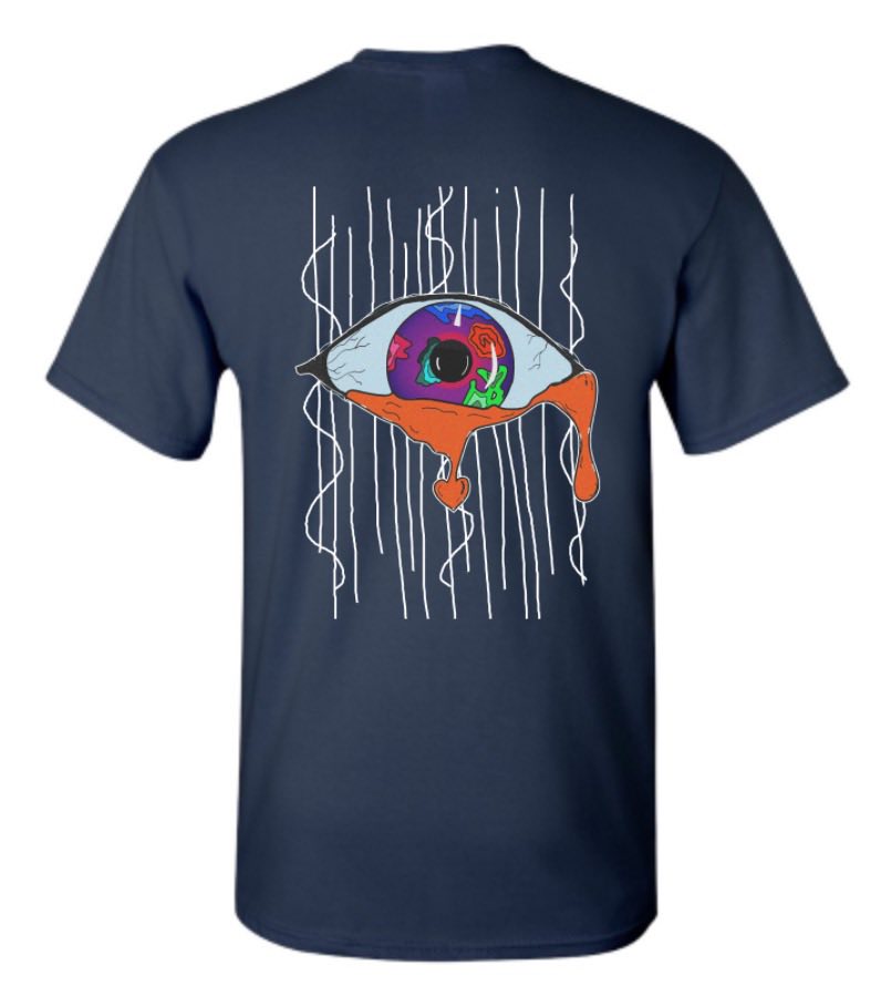 Psychedelic Band Tee (Navy)